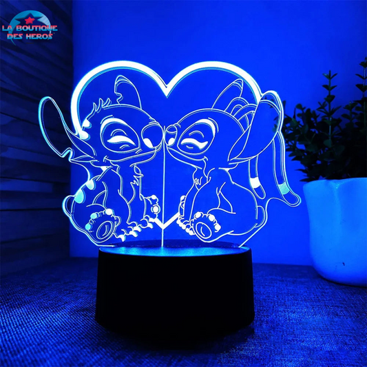 Lampe LED Stitch & Angel "Le Vrai Amour" - Lilo et Stitch™ 