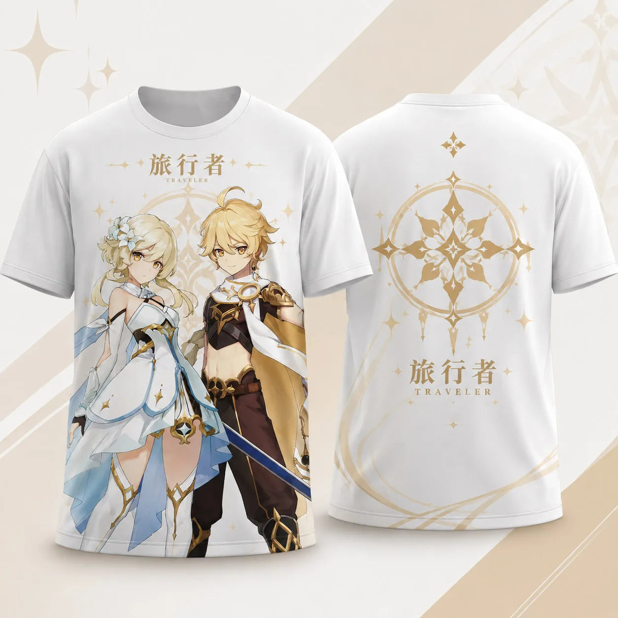 T-Shirt Lumine & Aether "Voyageurs" – Genshin Impact™