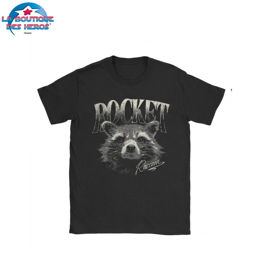 T-Shirt Rocket "Raccoon Noir" – Marvel™