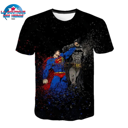T-Shirt Superman & Batman "Affrontement" – DC Comics™