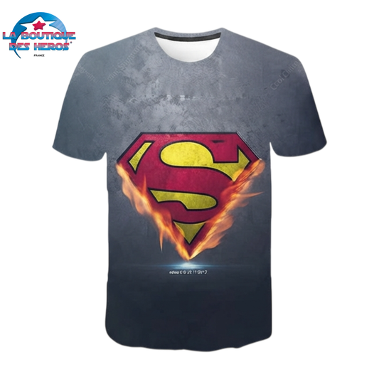 T-Shirt Superman "Emblème Enflammé" – DC Comics™