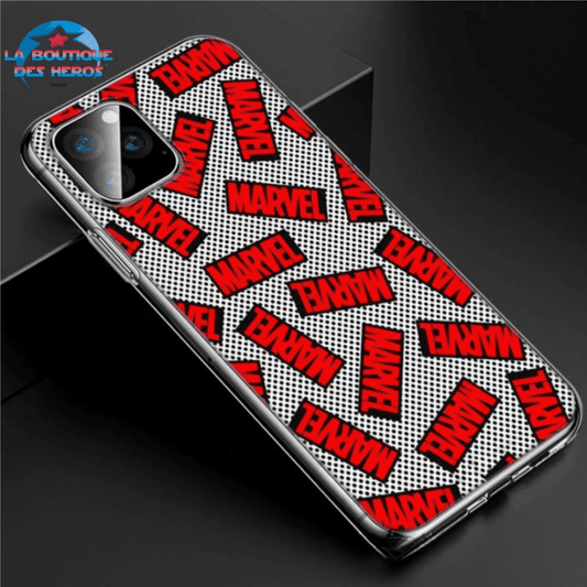 Coque iPhone Logo MARVEL Noir & Rouge- Marvel™