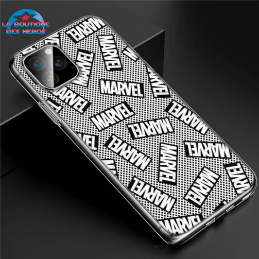 Coque iPhone Logo MARVEL Noir & Blanc - Marvel™