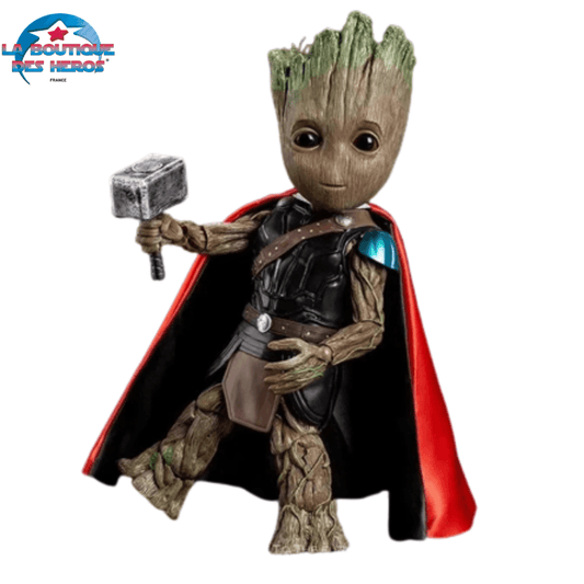 Figurine Groot x Thor - Marvel