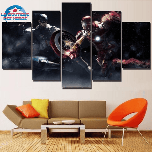 Tableau Iron Man vs Captain America - Marvel™